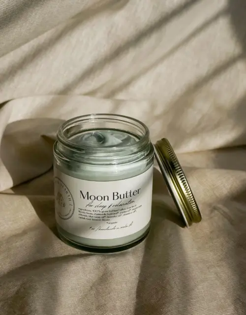 Tallow Magnesium Body Butter, Blue Tansy Grass Fed Tallow, Organic Natural Skincare, Whipped Chamomile Body Balm, Ease Muscle Pain, Dry Skin